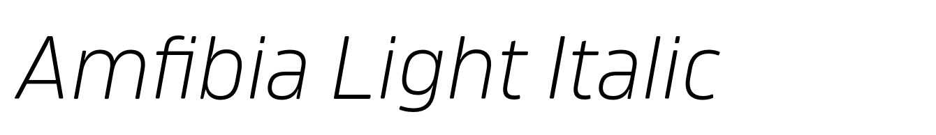 Amfibia Light Italic